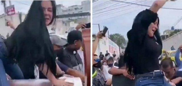 Mulher dança em cima do caixão do marid0 e vídeo assust…Veja o vídeo